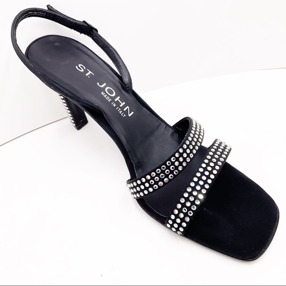 {St.John} Rhinestones Heel Sandals - Picture 14 of 16